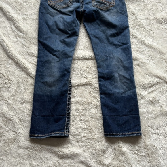 Silver Jeans Suki Capris Size 28 | Mid Rise Bootcut Crop Denim Blue Casual - Picture 8 of 10